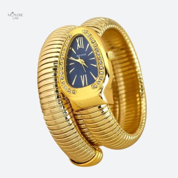 Montre femme chic avec design serpent