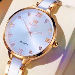 Design sophistiqué de montre femme en céramique