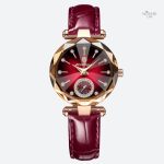 Montre élégante avec design facetté