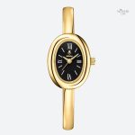 Montre ovale dorée, une touche de luxe pour chaque tenue