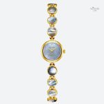 Montre luxe femme ronde étanche, élégance intemporelle