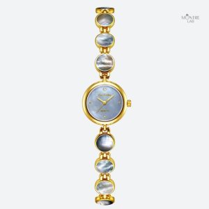 Montre luxe femme ronde étanche, élégance intemporelle