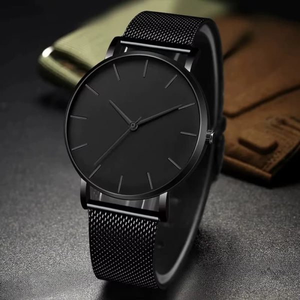 Montre chic pour homme, esthétique minimaliste élégante