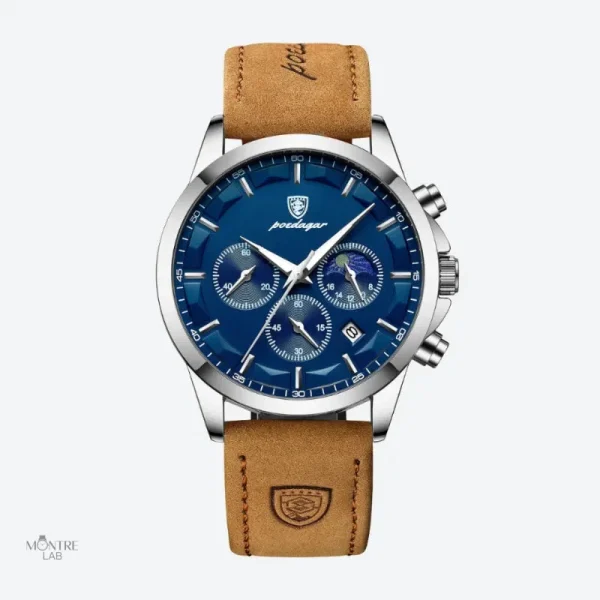 Accessoire élégant pour hommes, montre chronographe