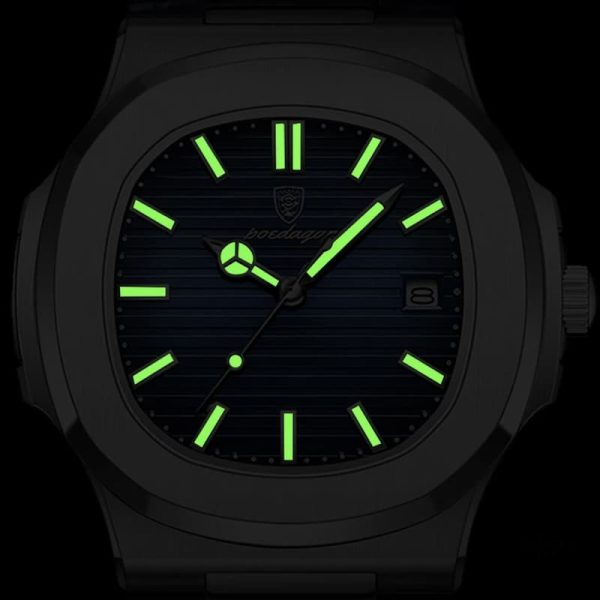 Montre élégante pour homme, style nautique avec bracelet cuir