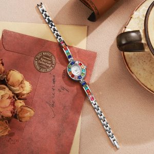 Bijou Montre Femme, Style Éclat et Cristaux Colorés