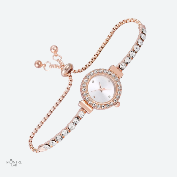 Bracelet de montre en pierres, style luxueux pour femme