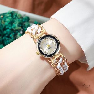 Montre Luxe Quartz Femme Bracelet Tressé