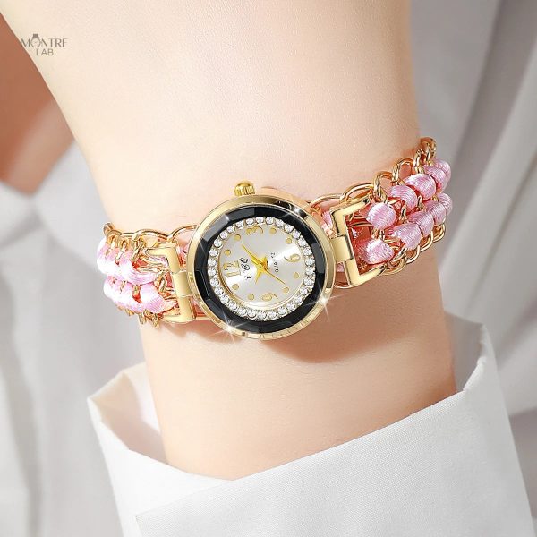 Montre Mode Femme avec Style Bracelet Tressé
