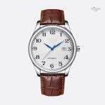 Montre automatique homme bracelet cuir élégant