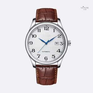 Montre automatique homme bracelet cuir élégant