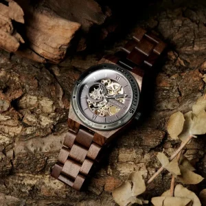 Montre artisanale en bois pour homme
