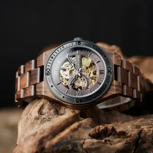 Montre en bois homme, style unique