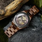 Style vintage, montre en bois pour homme