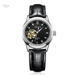 Montre femme au design mécanique en cuir