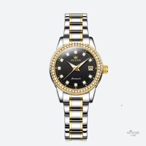 Accessoire de mode : montre en métal brillant