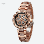 Montre au design squelette et éclat doré