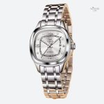 Montre mécanique femme Tonneau Bicolore
