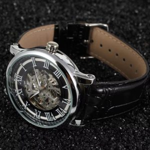 Montre classique pour homme, style rétro avec remontage manuel