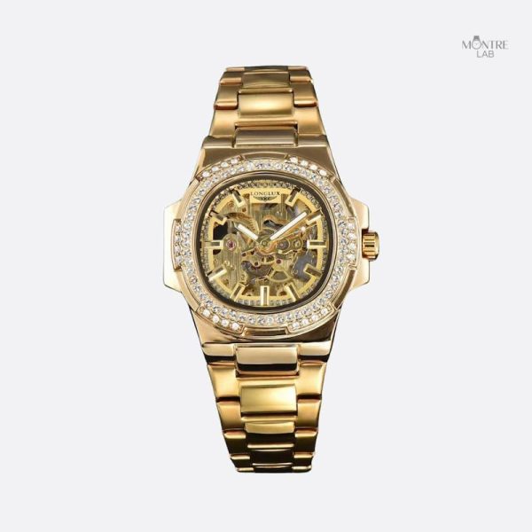 Montre mécanique design squelette pour homme