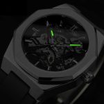 Montre mécanique homme avec boîtier octogonal distinctif