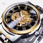 Montre squelette mécanique pour homme