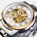 Montre homme au design squelette élégant