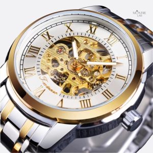 Montre homme au design squelette élégant