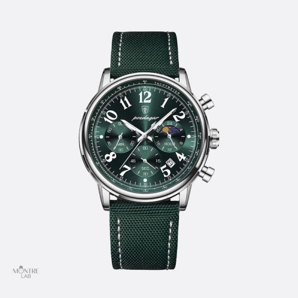 Chronographe homme avec bracelet en nylon robuste