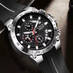 Accessoire militaire pour homme, montre chronographe en silicone