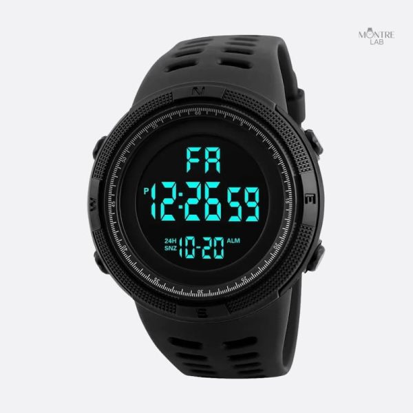 Montre numérique robuste pour homme, style militaire
