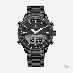 Montre militaire digitale homme avec chronographe et double affichage