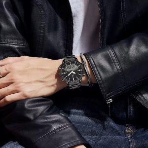 Chronographe homme, montre digitale militaire au design robuste