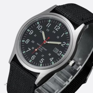 Montre militaire homme quartz bracelet nylon