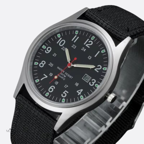 Montre militaire homme quartz bracelet nylon