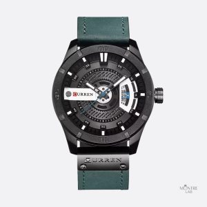 Montre militaire pour homme avec bracelet en cuir
