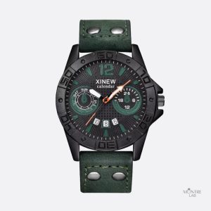 Montre militaire quartz homme bracelet cuir