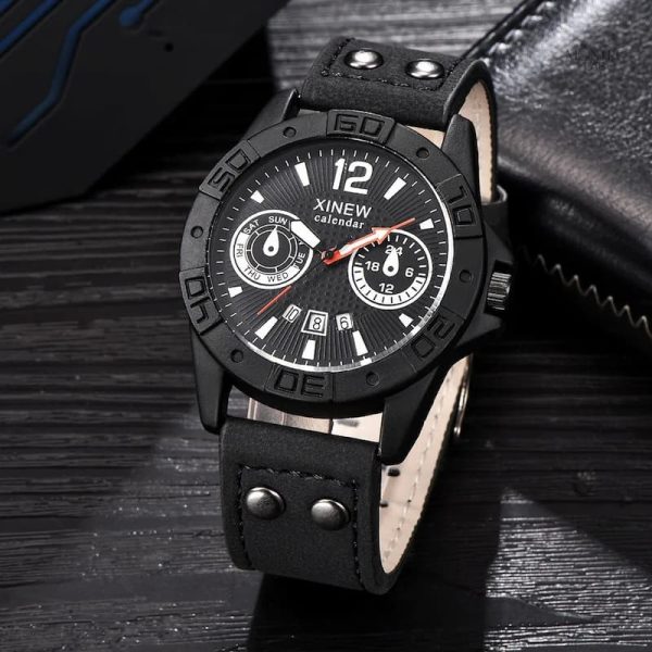 Design militaire raffiné, montre homme quartz