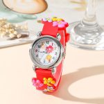 Montre pour apprendre l'heure, fleurs en relief pour enfants