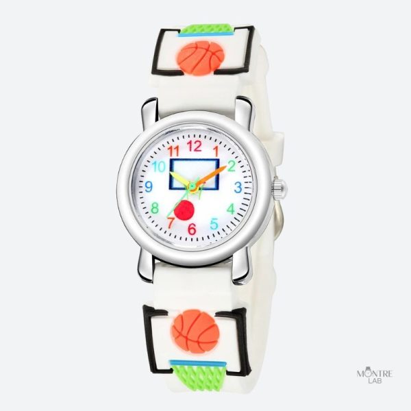 Montre colorée pour enfant, idéale pour les fans de basket