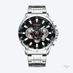 Grande montre chronographe homme à quartz, design sportif