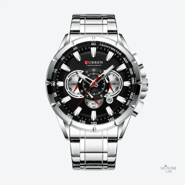 montre-quartz-chronographe-homme-design-elegant-look-sportif-1 Grande montre chronographe homme à quartz, design sportif