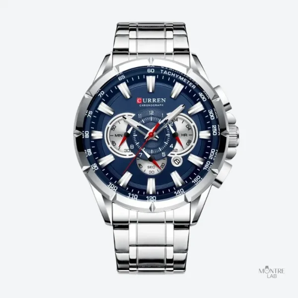 Montre chronographe pour homme, style sportif élégant