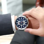 Chronographe homme, montre à quartz pour un look dynamique
