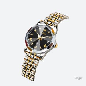 Montre femme bicolore, style chic et raffiné