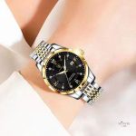 Montre femme quartz ornée de diamants synthétiques raffinés