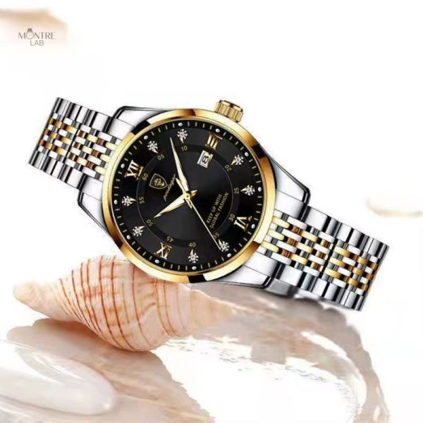 Élégante montre femme avec un design de diamants synthétiques