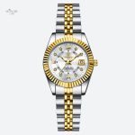 Quartz femme, montre en métal résistant à l'eau