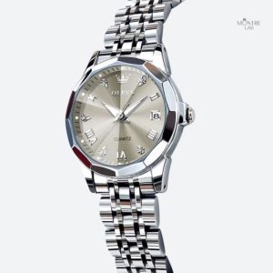 Montre quartz femme scintillante en métal