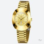 Montre femme quartz ovale dorée élégante